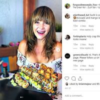 Vegan Sushi Platter at Green Roll - Ahad Ha'Am St in Tel Aviv