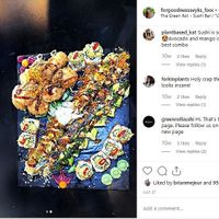 Yum vegan sushi at Green Roll - Ahad Ha'Am St in Tel Aviv