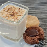 Vegan pana cotta at Le Bistrot Gessien in Thoiry