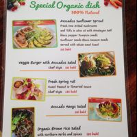 vegan menu at Bubbles Live in Chiang Mai