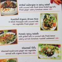 vegan menu at Bubbles Live in Chiang Mai