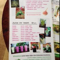 fresh vegan juice  at Bubbles Live in Chiang Mai