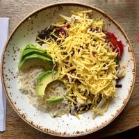 bowl burrito at Las Iguanas in Cambridge