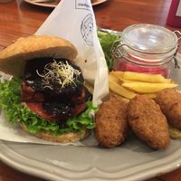 Teriyaki Tempe Burger  at Organic Table by Lapaz in Tokyo