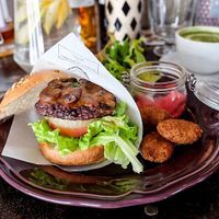 Lapaz burger set at Organic Table by Lapaz in Tokyo