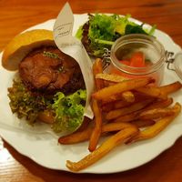 The awesome Lapaz burger at Organic Table by Lapaz in Tokyo