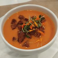 Gazpacho at El Vergel Veggie Restaurant in Tarragona