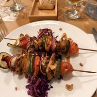 Earth Style Satay Skewers  at El Vergel Veggie Restaurant in Tarragona