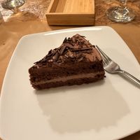 Chocolate cake  at El Vergel Veggie Restaurant in Tarragona