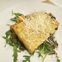 Vegan und glutenfrei, Tagesgericht, Kartoffelkuchen auf Pilze   at El Vergel Veggie Restaurant in Tarragona