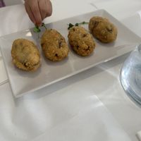 Croquetas de champiñones ahumados  at El Vergel Veggie Restaurant in Tarragona