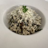 Risotto de setas y espinacas con parmesano  at El Vergel Veggie Restaurant in Tarragona