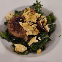 Kale, tofu and fig salad at El Vergel Veggie Restaurant in Tarragona