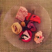 antipasto homemade mozzarella and hummus   at Past & Future in Cologne