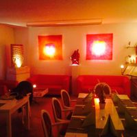 Dining area (from entrance) at Past & Future in Cologne