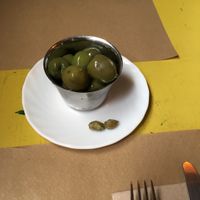 Green olives- couldn’t wait to get stuck in at La Hierba Luisa Cocina de la Huerta in Gran Canaria