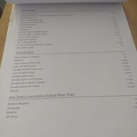 Drinks menu. Also have wine at La Hierba Luisa Cocina de la Huerta in Gran Canaria