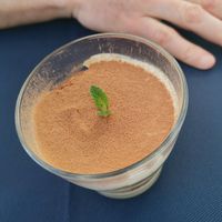 Coconut tiramisu at La Hierba Luisa Cocina de la Huerta in Gran Canaria