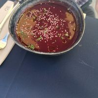 Purple Carrot Soup at La Hierba Luisa Cocina de la Huerta in Gran Canaria