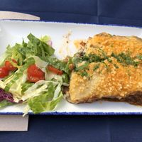 Eggplant moussaka at La Hierba Luisa Cocina de la Huerta in Gran Canaria