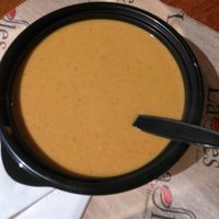 Coconut curry pumpkin soup at Ladles in Charleston