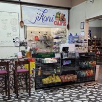 Store front #Veganuary at Jikoni Cafe at The House of Consciousness in Norfolk