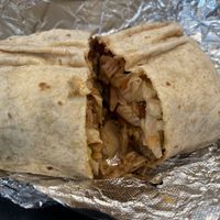 Burrito goodness!!!  at Jikoni Cafe at The House of Consciousness in Norfolk