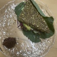 Veggie burger  at Raw Fresno in Fresno