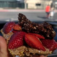 Bucky Brownie open faced at Raw Fresno in Fresno