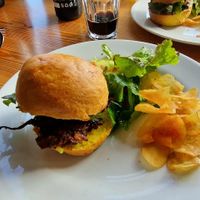 Kimchi bhaji burger at Argyll Hotel Restaurant in Isle Of Iona