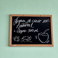 Coconut water at Naturaleve de Copacabana in Rio De Janeiro