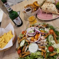 Greek salad and burritos at My Heart Beats Vegan in Karlsruhe