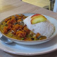 Suesskartoffel Curry at My Heart Beats Vegan in Karlsruhe