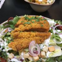 Salad and fries-in a good way  at My Heart Beats Vegan in Karlsruhe