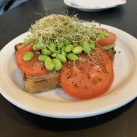 Edamame avocado toast  at Democracy* in Hamilton
