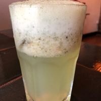 Lemonade with ginger, mint, pear at Vaikuntha Resto in Salta