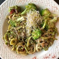 Zucchini noodles with vegetables and walnuts - Yummy at Vaikuntha Resto in Salta
