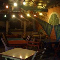 little terrasse at the back, short a bit early in the evening! at Vaikuntha Resto in Salta