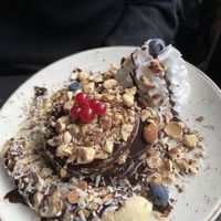 Pancakes, not the best we’re tasted 🙃  at Fern & Fika in Stockholm