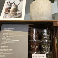 Tea selection  at Fern & Fika in Stockholm