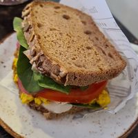 Sandwich with scrambled tofu at Fern & Fika in Stockholm