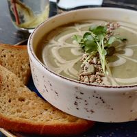 Leek- and potato soup. Gluten-free. at Fern & Fika in Stockholm