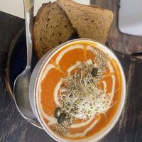 Tomato soup  at Fern & Fika in Stockholm