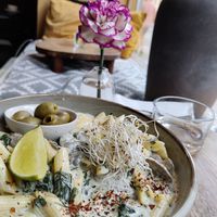 Creamy mushroom pasta 120kr. 2024-08-12 at Fern & Fika in Stockholm