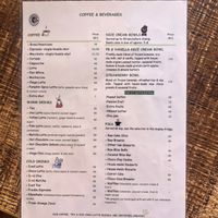 Menu Back at Fern & Fika in Stockholm