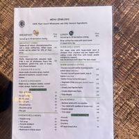 Menu Front at Fern & Fika in Stockholm