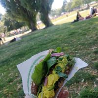 Scrambled tofu sandwich, think it's gluten-free at Fern & Fika in Stockholm