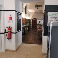 Eating area at Front Food in Linz