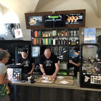 Friendly staff, semi open kitchen (which is always a good sign)  at Front Food in Linz