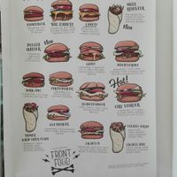 Vegan burgers and wraps with ingredients at Front Food in Linz